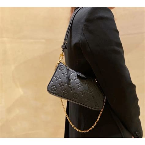 louis vuitton easy pouch on strap black monogram empreinte|lv monogram strap.